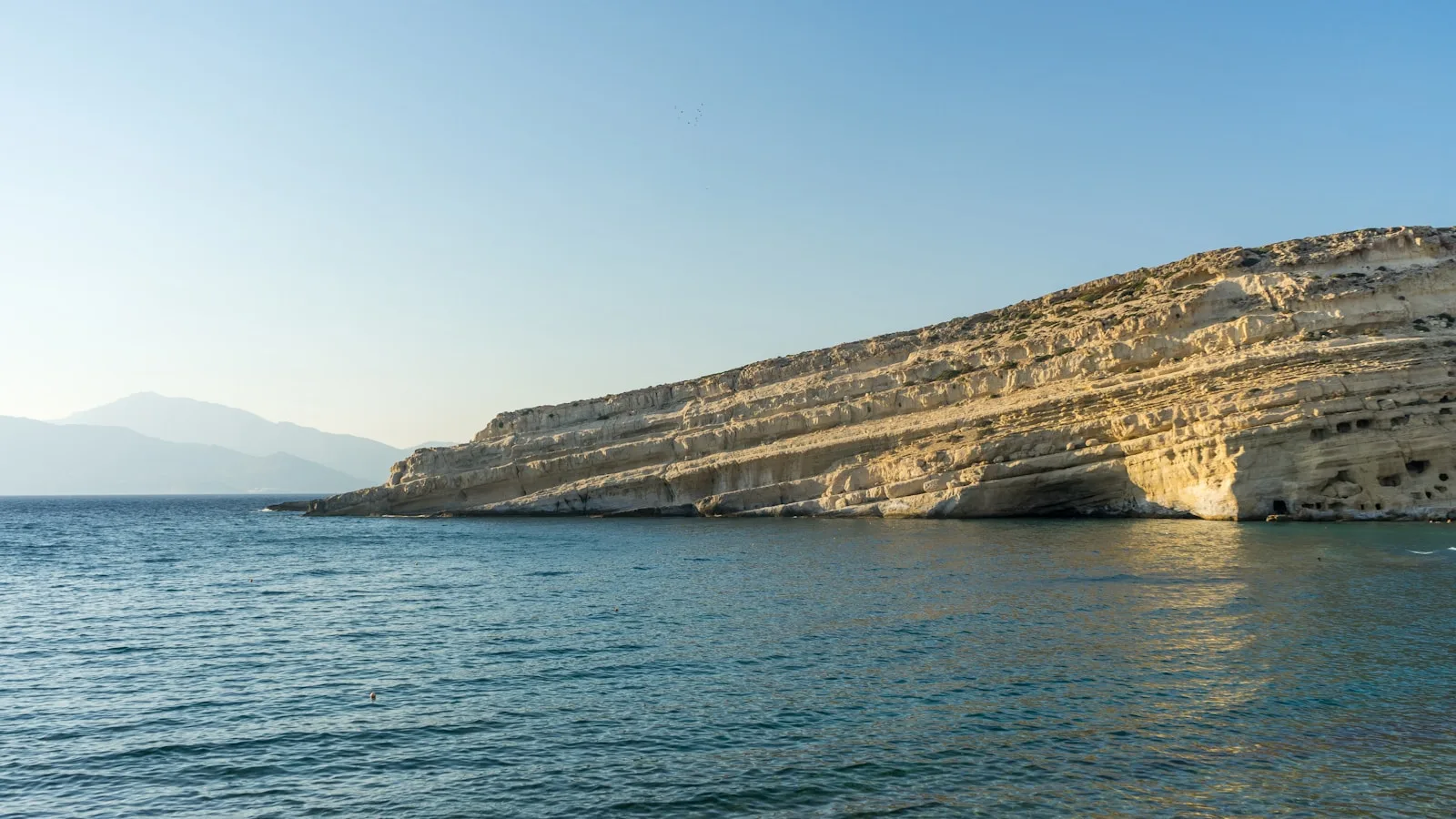 Matala et la côte sud de la mer de Libye